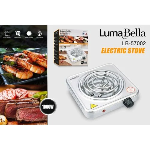 Електрична настільна плита на 1 конфорку 1000 Вт LumaBella LB-57002