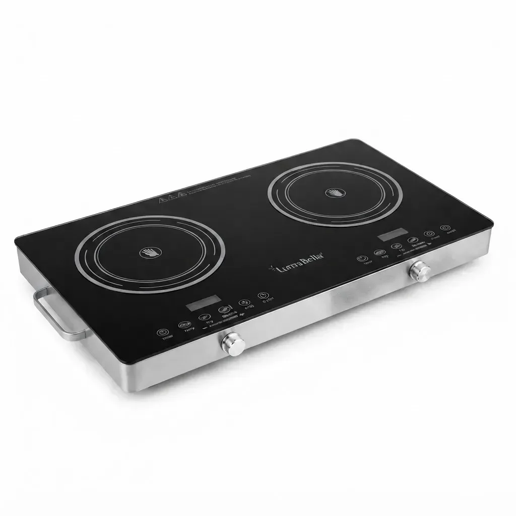 Електрична плита 7000W Luma Bella LB-57035 чорна настільна подвійна